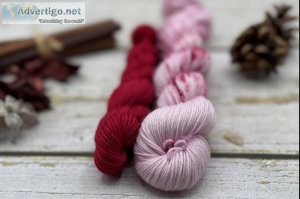 Candy Cane Crush speckled sock yarn  Charming Ewe