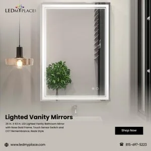 Purchase Now Lighted Vanity Mirrors the New Trend in Bathroom De