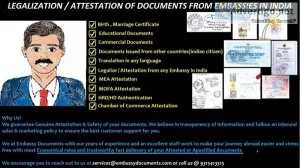  Apostilled/Legalised from any Embassy in India