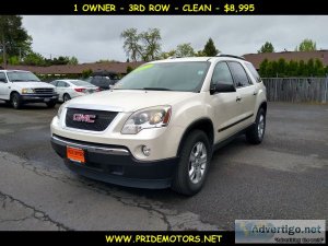 2009 GMC ACADIA SLE - 3RD ROW - 1 OWNER