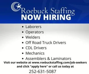 Roebuck Staffing Now Hiring