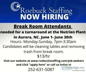 Break Room Attendant