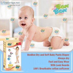 Dry and soft baby pants diaper | baby diaper pants | bonbon prod