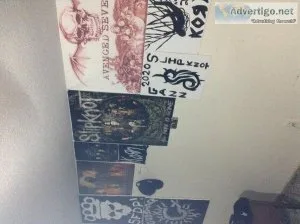 Metal band posters and paintings