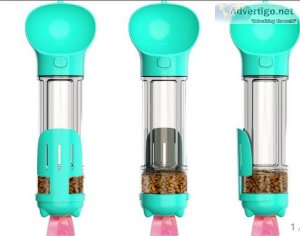 Portable pet water and feeding bottles