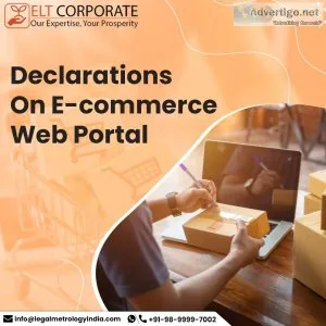 Declarations on e-commerce web portal