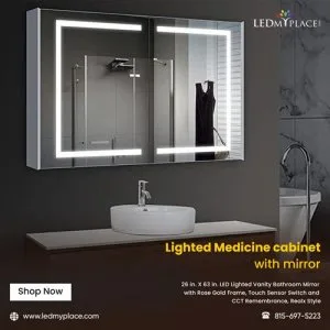 Get Lighted Medicine Cabinet with Mirror is the Ideal Bathroom F
