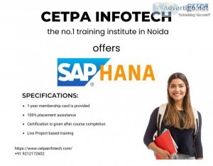 Gain hands-on skills with our sap hana course in noida at cetpa