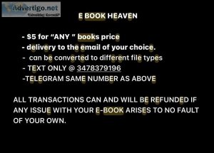 BUY ANY BOOK E BOOK VERSION for 5 any book