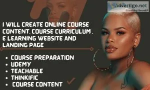 I will write online course content course curriculum  e learning