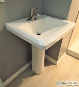 White Pedestal Sink