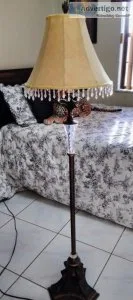 Bronze Metal Floor Lame wBeaded Shade