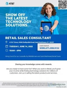 ATandT Retail Sales Consultant Hiring Event 61422