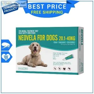 Neovela TEAL for Dogs 20.1 to 40 Kg 4 Pipettes Flea Heartworm Pr