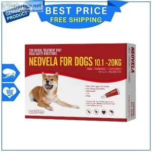 Neovela RED for Dogs 10.1 to 20 Kg 4 Pipettes Flea Heartworm Pre