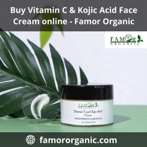 Buy vitamin c & kojic acid face cream online - famor organic