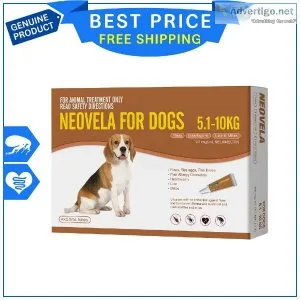 Neovela BROWN for Dogs 5.1 to 10 Kg 4 Pipettes Flea Heartworm Pr