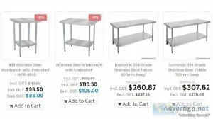 Commercial Stainless Steel Benches