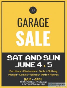 HUGE 2-Home Garage Sale (ElectronicsFurnitu reAppliancesGames mo