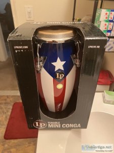 LPM198-PR LPMC Mini Tunable Puerto Rican Flag Wood Conga