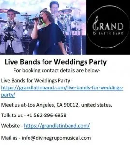 Hire Grand Live Bands for Weddings Party In Los Angeles.