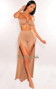 Buy Fashionable Palazzo Pant Two Piece Set - Hot Miami Styles