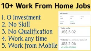 work from home jobs available part-time 2022