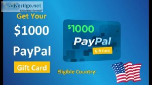 win a 1000 Paypal Gift Card only for US Citizens