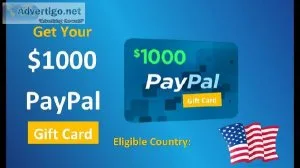 win a 1000 Paypal Gift Card only for US Citizens