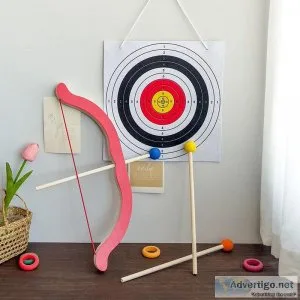 Hot-shooting game safety recurve wooden bow and arrow set for ch