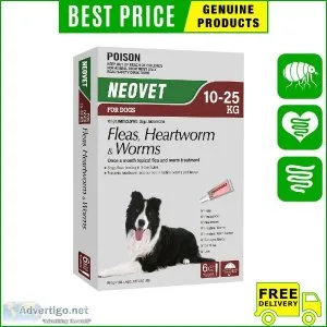 Neovet for Dogs 10-25 Kg RED Flea Heartworm Worm Treatment