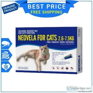 Neovela BLUE for Cats 2.6 to 7.5 Kg Flea Heartworm Prevention
