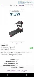 Sole f65 treadmill