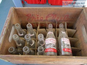 VINTAGE BROUGHTON S ERIE CLUB BOTTLES and CRATE