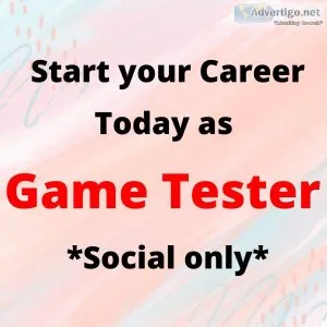 Start your Career Today as Game Tester - (US) Social only