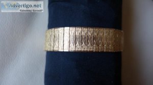 34&quotWide Rolled Gold Bracelet