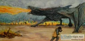Dracarys Dragon painting