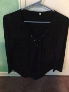 Beautiful Black Laced Blouse Size L