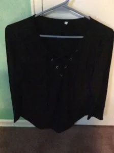 Beautiful Black Laced Blouse Size L