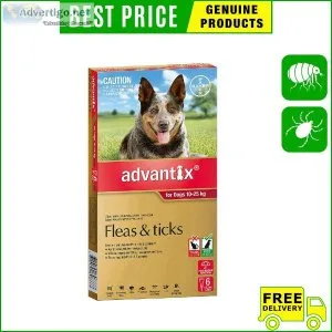 ADVANTIX for Dogs 6 Pipettes Flea and Tick Treatment