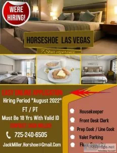 Horseshoe Hotel Hiring
