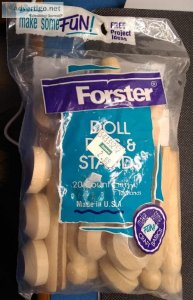 Four unused packages of 20 Doll Pins and Stands for crafts