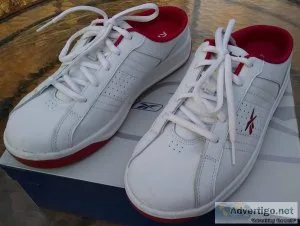 Brand new Reebok &quotTop Spin Mule&quot shoes in white and red