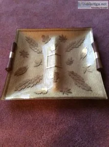 Beautiful 24K Yellow Color Serving Tray