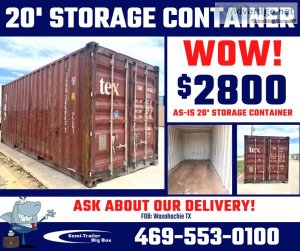 20  STORAGE CONTAINERS - FOR SALE WAXAHACHIE TX
