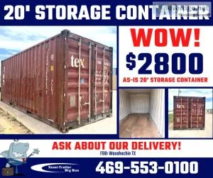20  STORAGE CONTAINERS - FOR SALE WAXAHACHIE TX