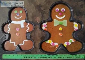 Two Wilton Large Gingerbread Men Baking Pans