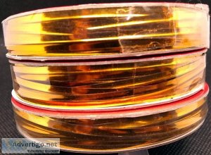 3 spools of Offray Wire-Edge Foil Twist Ribbon (10ydsspool 4mm w