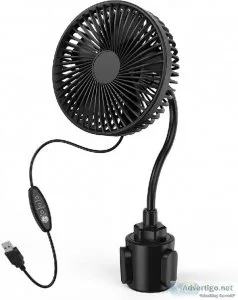 Panergy&reg Car Fan USB Powered Car Cooling Fan Bendable and 360