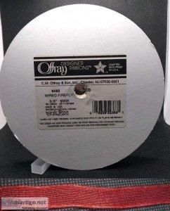 One spool of Offray Ribbon (38&quotx12.3yd) - Wired Firefly red 